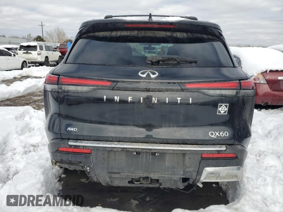 2022 Infiniti QX60 Autograph с VIN 5N1DL1HU4NC340887, выставлен на аукционе Copart как лот 46360135 с пробегом 26 730 миль миль и Списание • Salvage title. История ставок и продаж доступна на DreamBid. Изображение 6.