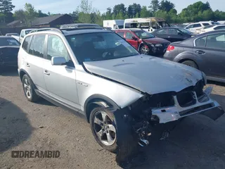 2008 BMW X3 3.0si with VIN WBXPC934X8WJ19971, listed as a IAAI auction lot 42347441 with Not provided miles and . Bid and sale history available at DreamBid. Image 1.