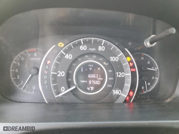 2013 Honda CR-V LX with VIN 5J6RM4H37DL041323, listed as a Copart auction lot 87326684 with 168,631 mi miles and Salvage Title. Bid and sale history available at carsss.com. Image 9.