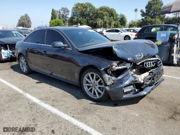 2014 Audi A4 Premium Plus with VIN WAUFFAFL4EN026575, listed as a Copart auction lot 56953344 with 85,533 mi miles and Salvage Title. Bid and sale history available at carsss.com. Image 4.