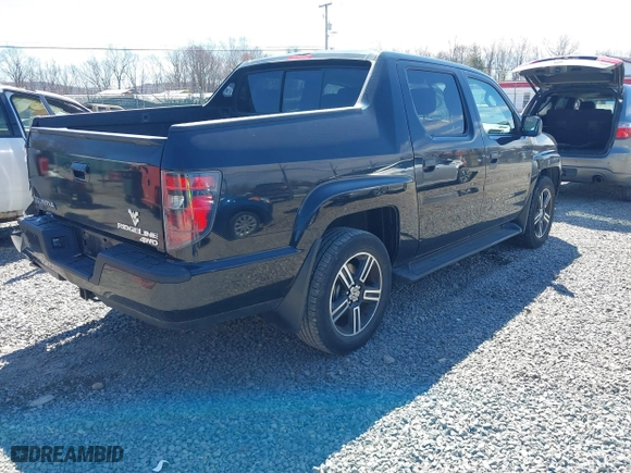 2013 Honda Ridgeline Sport with VIN 5FPYK1F72DB007036, listed as a IAAI auction lot 41846541 with 133,391 mi miles. Bid and sale history available at carsss.com. Image 4.