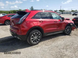 2024 Cadillac XT4 FWD Sport with VIN 1GYFZER48RF164992, listed as a Copart auction lot 68359734 with 3,427 mi miles and Salvage title. Bid and sale history available at DreamBid. Image 3.