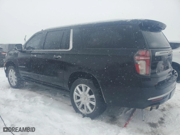 2021 Chevrolet Suburban High Country with VIN 1GNSKGKL1MR215513, listed as a Copart auction lot 44980705 with 134,620 mi miles and Salvage Title. Bid and sale history available at carsss.com. Image 2.