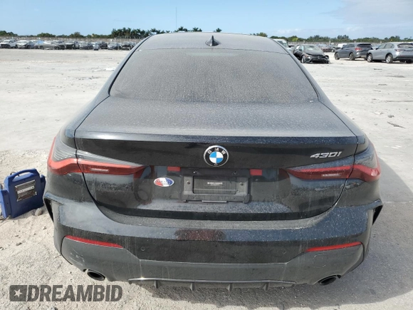 2021 BMW 4 Series 430i with VIN WBA53AP05MCG80393, listed as a Copart auction lot 84918394 with 61,614 mi miles and Salvage Title. Bid and sale history available at DreamBid. Image 6.