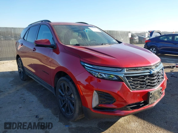 2022 Chevrolet Equinox RS with VIN 2GNAXMEV0N6138347, listed as a IAAI auction lot 41655277 with 26,526 mi miles and . Bid and sale history available at DreamBid. Image 1.