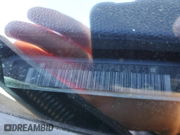 2010 Chevrolet Silverado 1500 with VIN 3GCRKTE25AG243295, listed as a Copart auction lot 47752225 with 199,042 mi miles and Salvage Title. Bid and sale history available at DreamBid. Image 12.