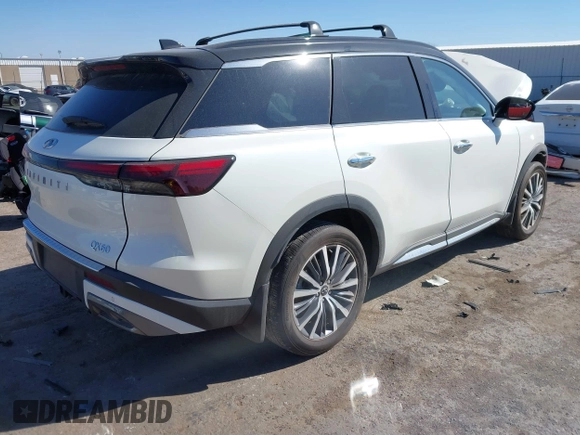 2024 Infiniti QX60 Autograph with VIN 5N1DL1HU1RC346328, listed as a IAAI auction lot 41845722 with 13,137 mi miles and . Bid and sale history available at DreamBid. Image 4.
