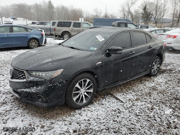 2019 Acura TLX w/A-Spec Pkg with VIN 19UUB3F62KA001402, listed as a Copart auction lot 88762055 with 84,536 mi miles and Salvage Title. Bid and sale history available at carsss.com. Image 1.