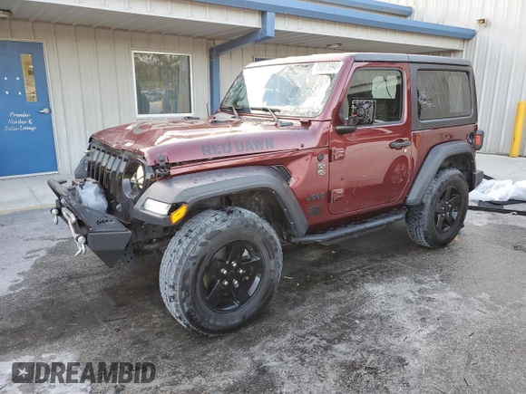 2021 Jeep Wrangler Willys with VIN 1C4HJXAGXMW723328, listed as a Copart auction lot 75887894 with 61,257 mi miles and Non repairable. Bid and sale history available at DreamBid. Image 1.