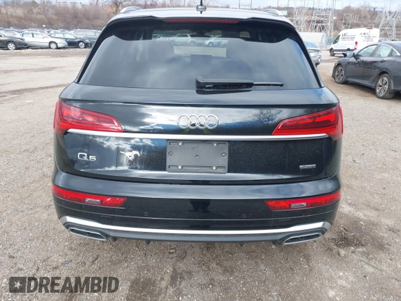 2023 Audi Q5 S line Premium with VIN WA1GAAFY5P2137099, listed as a IAAI auction lot 41731383 with 17,140 mi miles. Bid and sale history available at carsss.com. Image 17.