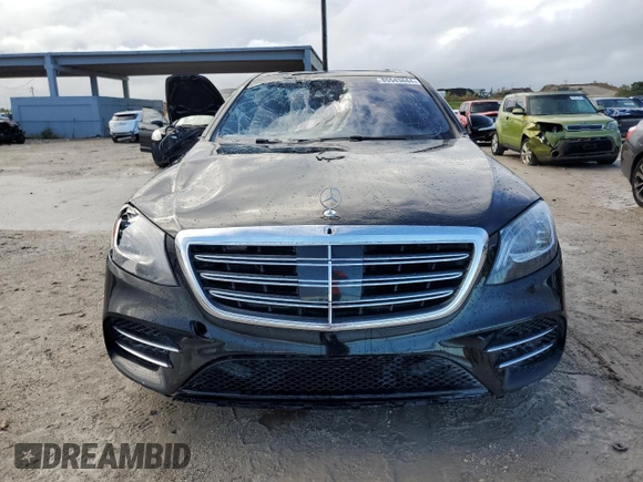 2018 Mercedes-Benz S 560 with VIN WDDUG8GB0JA384253, listed as a Copart auction lot 85543844 with 73,378 mi miles and Non Repairable. Bid and sale history available at carsss.com. Image 5.