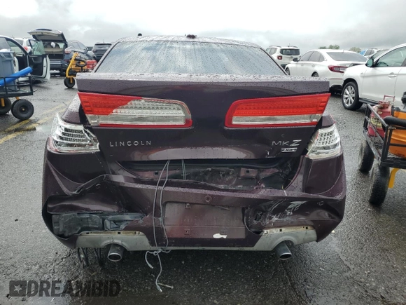 2011 Lincoln MKZ with VIN 3LNHL2JC0BR764654, listed as a Copart auction lot 57295725 with 141,056 mi miles and Salvage title. Bid and sale history available at DreamBid. Image 6.