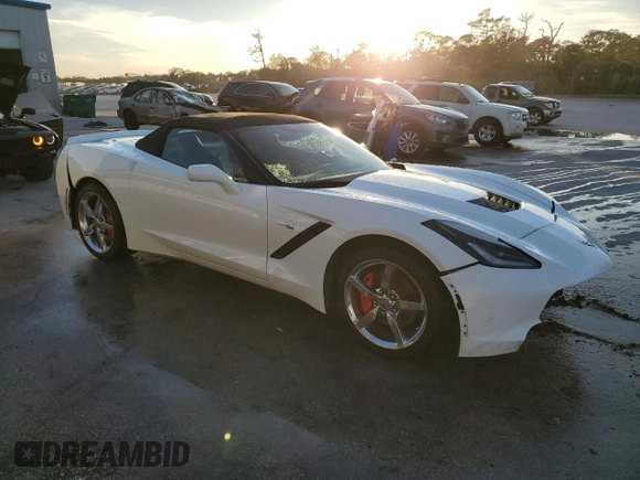 2014 Chevrolet Corvette 3LT with VIN 1G1YF3D78E5117872, listed as a Copart auction lot 83312754 with 77,507 mi miles and Non Repairable. Bid and sale history available at carsss.com. Image 4.