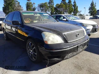 2002 Lexus LS 430 with VIN JTHBN30F620055537, listed as a Copart auction lot 34061502 with 180,096 mi miles and Non Repairable. Bid and sale history available at carsss.com. Image 1.