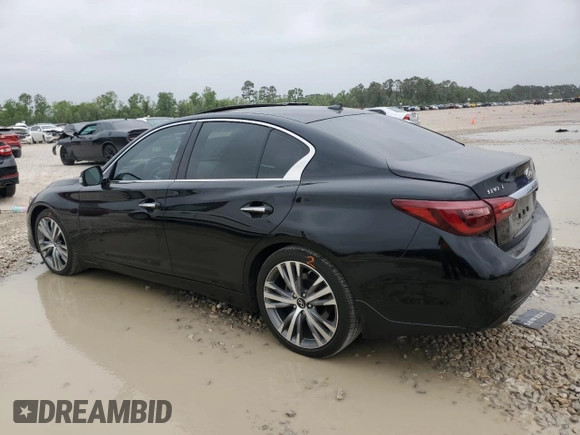 2021 Infiniti Q50 Sensory with VIN JN1EV7CP7MM700320, listed as a Copart auction lot 51660065 with 32,886 mi miles and Salvage title. Bid and sale history available at DreamBid. Image 2.
