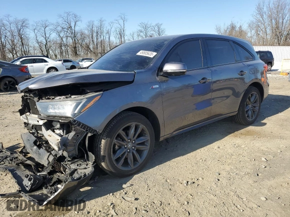 2019 Acura MDX Technology with VIN 5J8YD4H00KL016897, listed as a Copart auction lot 49585635 with 77,427 mi miles and Salvage title. Bid and sale history available at DreamBid. Image 1.