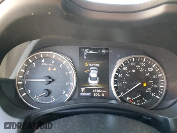 2019 Infiniti Q50 Luxe with VIN JN1EV7AP6KM517703, listed as a Copart auction lot 44838445 with 68,582 mi miles and Clean title. Bid and sale history available at DreamBid. Image 9.