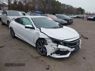 2018 Honda Civic Si Coupe with VIN 2HGFC3A5XJH756558, listed as a IAAI auction lot 41228195 with 73,619 mi miles. Bid and sale history available at carsss.com. Image 1.