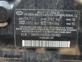 2013 Hyundai Elantra GLS z VIN 5NPDH4AE4DH282485, wystawiony jako Copart lot #58826295 z przebiegiem 201 947 mil mil oraz Czysty tytuł • Clean title. Historia ofert i sprzedaży dostępna na DreamBid. Obrazek 13.