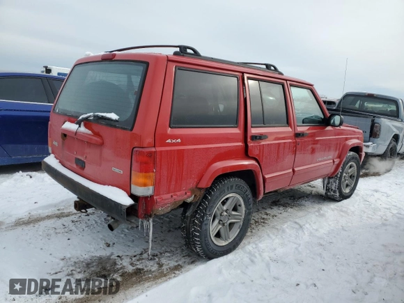 2000 Jeep Cherokee Classic with VIN 1J4FF58S8YL112559, listed as a Copart auction lot 45050345 with 306,498 mi miles and Salvage Title. Bid and sale history available at carsss.com. Image 3.