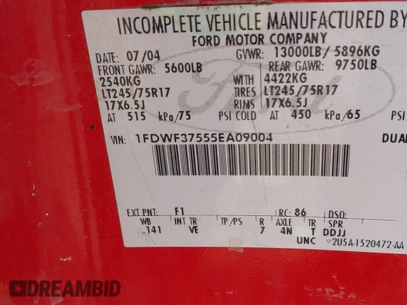 1999 Ford F-250 XL with VIN 1FTNX21SXXEC15587, listed as a IAAI auction lot 42166240 with 144,394 mi miles and . Bid and sale history available at DreamBid. Image 9.