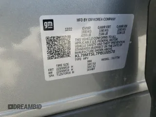 2023 Chevrolet TrailBlazer RS with VIN KL79MTSL7PB100578, listed as a Copart auction lot 49632745 with 12,508 mi miles and Salvage Title. Bid and sale history available at DreamBid. Image 15.