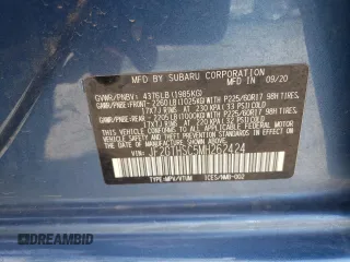 2021 Subaru Crosstrek Special Sports z VIN JF2GTHSC5MH262424, wystawiony jako Copart lot #62937685 z przebiegiem 52 681 mil mil oraz Szkoda całkowita • Salvage title. Historia ofert i sprzedaży dostępna na DreamBid. Obrazek 14.