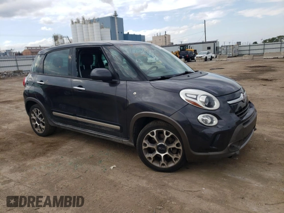 2014 FIAT 500L Trekking with VIN ZFBCFADH5EZ012622, listed as a Copart auction lot 69308994 with 0 mi miles and Salvage Title. Bid and sale history available at carsss.com. Image 4.
