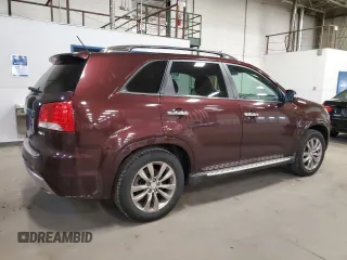 2012 Kia Sorento SX with VIN 5XYKW4A22CG297804, listed as a Copart auction lot 51800975 with 91,787 mi miles and Salvage Title. Bid and sale history available at carsss.com. Image 3.