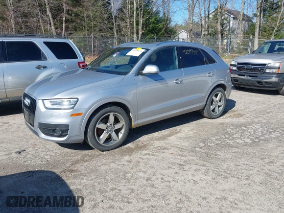 2015 Audi Q3 2.0T Premium Plus with VIN WA1EFCFSXFR010015, listed as a IAAI auction lot 42099410 with 142,117 mi miles. Bid and sale history available at carsss.com. Image 2.