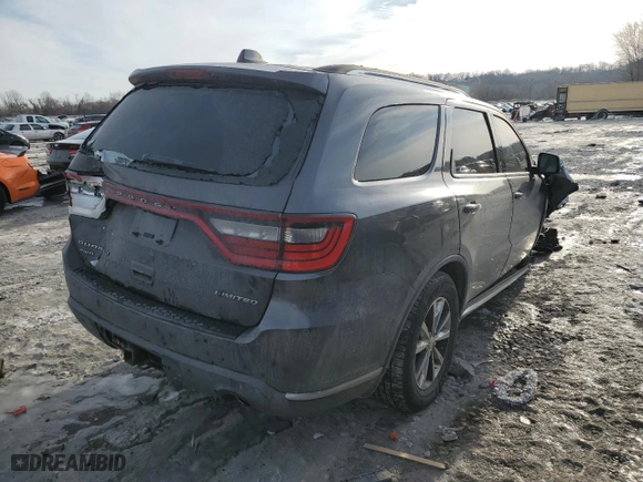 2016 Dodge Durango Limited with VIN 1C4RDJDG4GC315322, listed as a Copart auction lot 42380945 with 118,069 mi miles and Salvage Title. Bid and sale history available at carsss.com. Image 3.