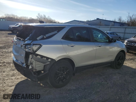 2022 Chevrolet Equinox LS z VIN 2GNAXSEV7N6149978, wystawiony jako Copart lot #47791645 z przebiegiem 8 387 mil mil oraz Szkoda całkowita • Salvage title. Historia ofert i sprzedaży dostępna na DreamBid. Obrazek 3.