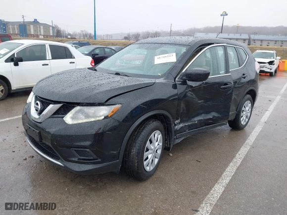 2016 Nissan Rogue SV with VIN KNMAT2MT6GP615505, listed as a IAAI auction lot 41726553 with 141,763 mi miles. Bid and sale history available at carsss.com. Image 20.