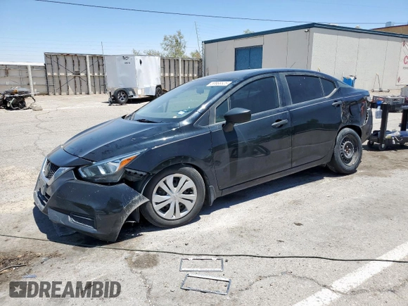 2020 Nissan Versa S with VIN 3N1CN8DV0LL864401, listed as a Copart auction lot 59968525 with 56,578 mi miles and Salvage title. Bid and sale history available at DreamBid. Image 1.