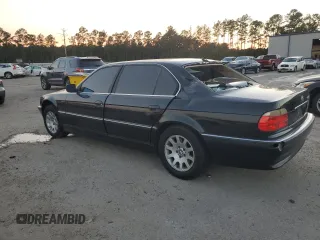 2001 BMW 7 Series 740iL with VIN WBAGH83481DP27673, listed as a Copart auction lot 75961134 with 149,120 mi miles and Salvage Title. Bid and sale history available at carsss.com. Image 2.