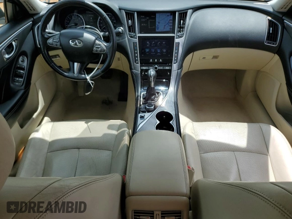 2015 Infiniti Q50 Premium with VIN JN1BV7AR1FM412660, listed as a Copart auction lot 61007025 with 111,021 mi miles and Salvage title. Bid and sale history available at DreamBid. Image 8.