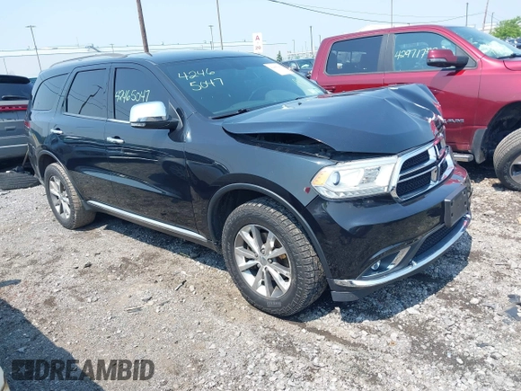 2014 Dodge Durango Limited with VIN 1C4RDJDG5EC532942, listed as a IAAI auction lot 42465047 with 116,617 mi miles and . Bid and sale history available at DreamBid. Image 1.