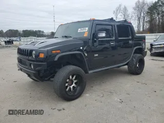 2005 Hummer H2 SUT with VIN 5GRGN22UX5H120312, listed as a Copart auction lot 43948955 with 0 mi miles and Salvage Title. Bid and sale history available at carsss.com. Image 1.