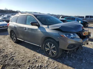 2017 Nissan Pathfinder S with VIN 5N1DR2MM0HC653501, listed as a Copart auction lot 80642973 with 93,074 mi miles and Salvage Title. Bid and sale history available at carsss.com. Image 4.