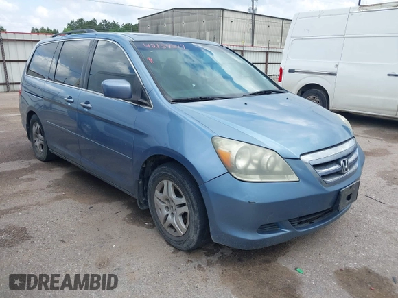 2007 Honda Odyssey EX-L with VIN 5FNRL38647B085123, listed as a IAAI auction lot 42154519 with 168,587 mi miles and . Bid and sale history available at carsss.com. Image 1.