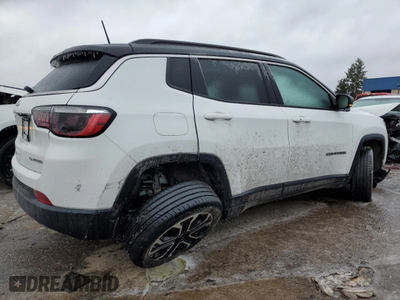 2023 Jeep Compass Limited with VIN 3C4NJDCN0PT531701, listed as a Copart auction lot 44122455 with 16,497 mi miles and Salvage Title. Bid and sale history available at carsss.com. Image 3.