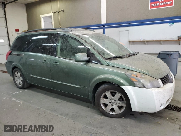 2004 Nissan Quest SE with VIN 5N1BV28U44N308032, listed as a Copart auction lot 73157214 with 0 mi miles and Clean Title. Bid and sale history available at carsss.com. Image 4.