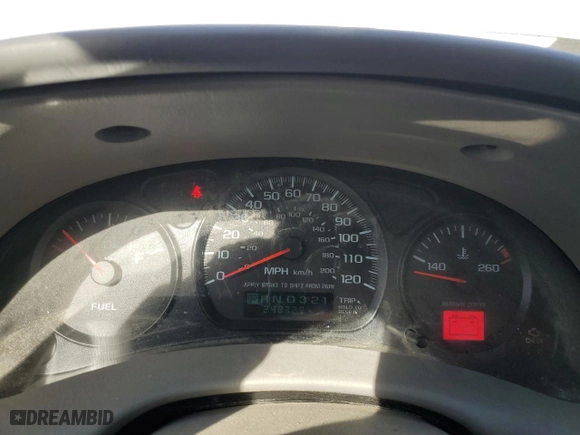 2003 Chevrolet Impala with VIN 2G1WF52K939437633, listed as a Copart auction lot 43604385 with 248,329 mi miles and Salvage Title. Bid and sale history available at carsss.com. Image 9.