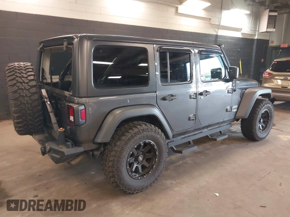 2018 Jeep Wrangler Unlimited Sport S с VIN 1C4HJXDG7JW280918, выставлен на аукционе IAAI как лот 41998831 с пробегом 66 539 миль миль и . История ставок и продаж доступна на DreamBid. Изображение 4.