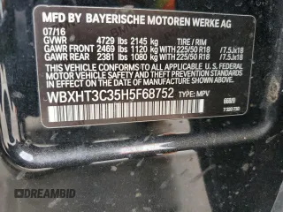 2017 BMW X1 xDrive28i with VIN WBXHT3C35H5F68752, listed as a Copart auction lot 49414675 with 114,308 mi miles and Clean Title. Bid and sale history available at carsss.com. Image 14.