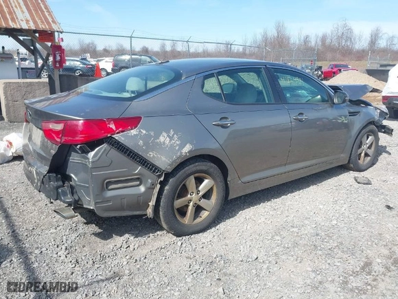 2014 Kia Optima LX with VIN 5XXGM4A79EG287804, listed as a IAAI auction lot 41824981 with 191,213 mi miles. Bid and sale history available at carsss.com. Image 4.