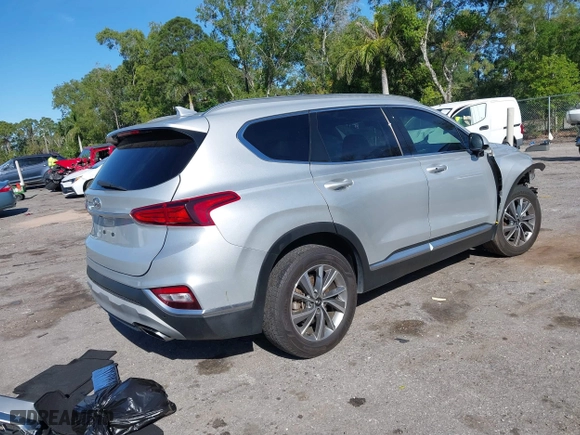 2020 Hyundai Santa Fe SEL with VIN 5NMS33AD3LH161594, listed as a IAAI auction lot 41857469 with 129,374 mi miles. Bid and sale history available at carsss.com. Image 4.