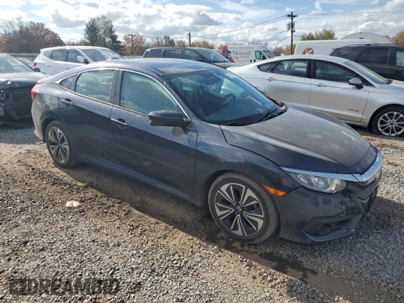 2017 Honda Civic EX-T with VIN 19XFC1E36HE019696, listed as a Copart auction lot 78123564 with 79,698 mi miles and Salvage Title. Bid and sale history available at DreamBid. Image 4.