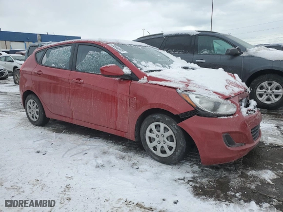 2013 Hyundai Accent GL with VIN KMHCT5AEXDU131393, listed as a Copart auction lot 45369305 with 65,798 mi miles and Clean Title. Bid and sale history available at carsss.com. Image 4.