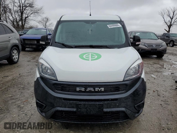 2021 Ram ProMaster City Cargo Tradesman with VIN ZFBHRFAB7M6U54988, listed as a Copart auction lot 84499684 with 42,766 mi miles and Salvage Title. Bid and sale history available at carsss.com. Image 5.